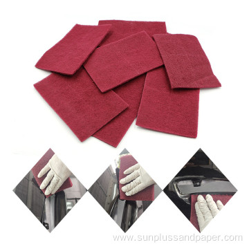 Red Gray Color Scuff Pad Sanding Sheet Sandpaper